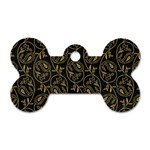 Classy Golden Leaves   Dog Tag Bone (Two Sides) Front