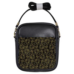 Classy Golden Leaves   Girls Sling Bag by ConteMonfrey