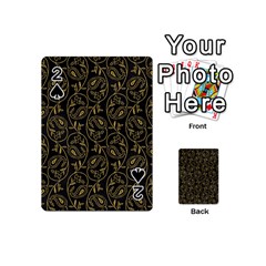 Classy Golden Leaves   Playing Cards 54 Designs (mini)