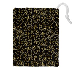 Classy Golden Leaves   Drawstring Pouch (4xl) by ConteMonfrey