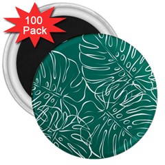 Tropical Monstera  3  Magnets (100 Pack) by ConteMonfrey