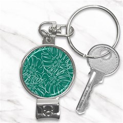 Tropical Monstera  Nail Clippers Key Chain