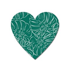 Tropical Monstera  Heart Magnet by ConteMonfrey