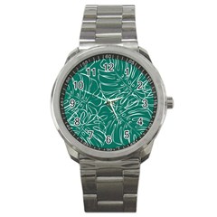 Tropical Monstera  Sport Metal Watch by ConteMonfrey