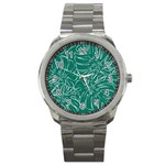 Tropical Monstera  Sport Metal Watch Front