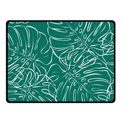 Tropical Monstera  Double Sided Fleece Blanket (small)  by ConteMonfrey