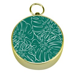 Tropical Monstera  Gold Compasses by ConteMonfrey