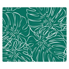 Tropical Monstera  Double Sided Flano Blanket (small)  by ConteMonfrey