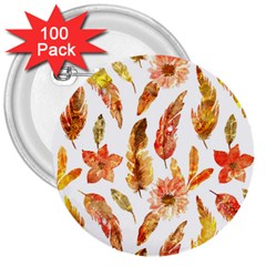 Hot Colors Nature Glimpse 3  Buttons (100 Pack)  by ConteMonfrey