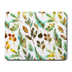 Leaves And Feathers - Nature Glimpse Small Mousepad by ConteMonfrey