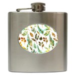 Leaves And Feathers - Nature Glimpse Hip Flask (6 oz) Front