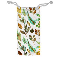 Leaves And Feathers - Nature Glimpse Jewelry Bag by ConteMonfrey