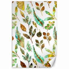 Leaves And Feathers - Nature Glimpse Canvas 24  X 36  by ConteMonfrey