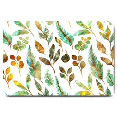 Leaves And Feathers - Nature Glimpse Large Doormat by ConteMonfrey