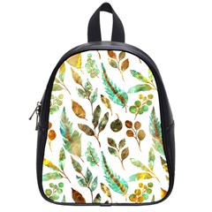 Leaves And Feathers - Nature Glimpse School Bag (small) by ConteMonfrey