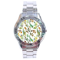 Leaves And Feathers - Nature Glimpse Stainless Steel Analogue Watch by ConteMonfrey