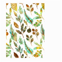 Leaves And Feathers - Nature Glimpse Large Garden Flag (two Sides) by ConteMonfrey