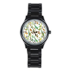 Leaves And Feathers - Nature Glimpse Stainless Steel Round Watch by ConteMonfrey