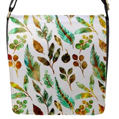 Leaves And Feathers - Nature Glimpse Flap Closure Messenger Bag (s) by ConteMonfrey