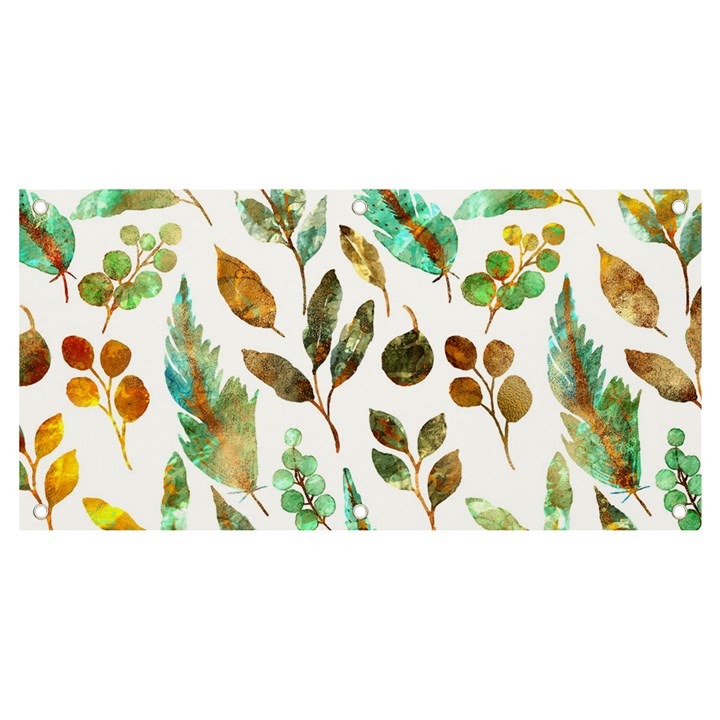 Leaves And Feathers - Nature Glimpse Banner and Sign 4  x 2 