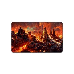 Vulcanic Landscape Vulcano Nature Magnet (name Card) by Wegoenart