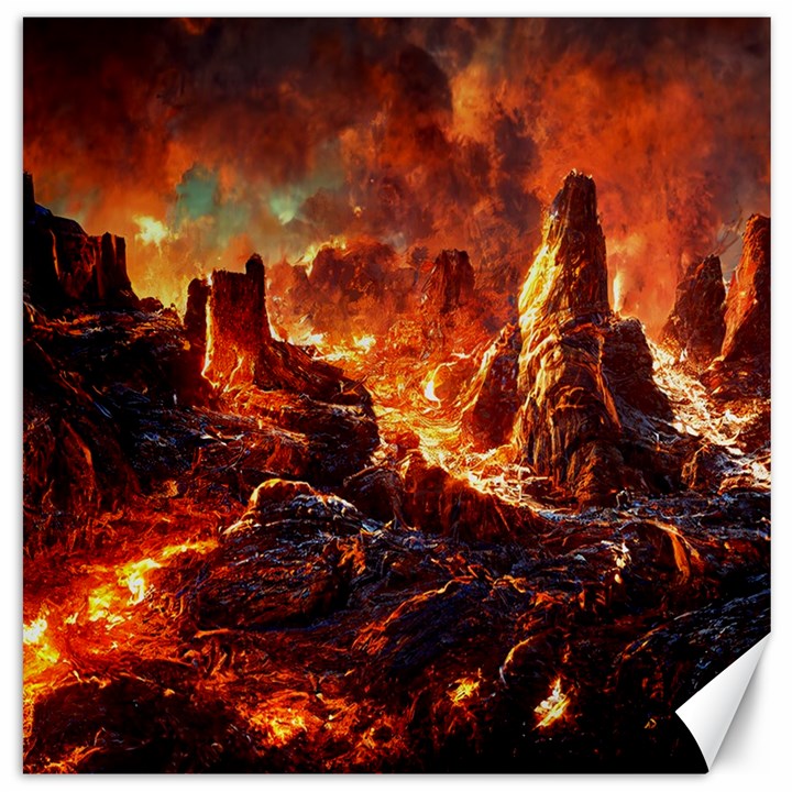 Vulcanic Landscape Vulcano Nature Canvas 20  x 20 