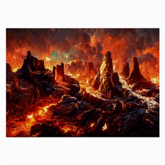 Vulcanic Landscape Vulcano Nature Large Glasses Cloth by Wegoenart