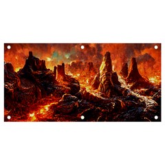 Vulcanic Landscape Vulcano Nature Banner And Sign 4  X 2 