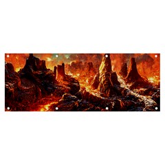 Vulcanic Landscape Vulcano Nature Banner And Sign 8  X 3 