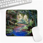 Abstract Forest Green Jungle Psychedelic Art Nature Large Mousepad Front