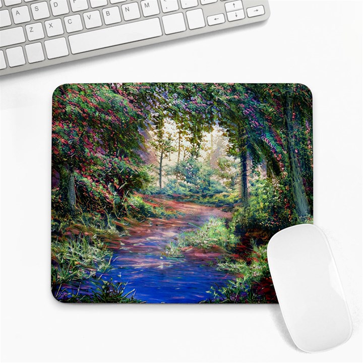 Abstract Forest Green Jungle Psychedelic Art Nature Large Mousepad