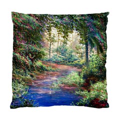 Abstract Forest Green Jungle Psychedelic Art Nature Standard Cushion Case (one Side) by Wegoenart