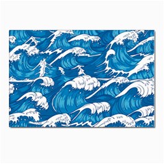 Storm Waves Seamless Pattern Raging Ocean Water Sea Wave Vintage Japanese Storms Print Illustration Postcards 5  X 7  (pkg Of 10) by BangZart