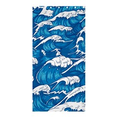 Storm Waves Seamless Pattern Raging Ocean Water Sea Wave Vintage Japanese Storms Print Illustration Shower Curtain 36  X 72  (stall)  by BangZart