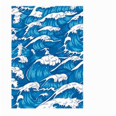 Storm Waves Seamless Pattern Raging Ocean Water Sea Wave Vintage Japanese Storms Print Illustration Large Garden Flag (two Sides) by BangZart