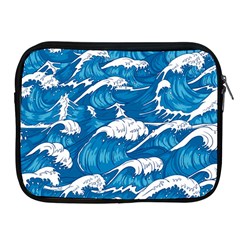 Storm Waves Seamless Pattern Raging Ocean Water Sea Wave Vintage Japanese Storms Print Illustration Apple Ipad 2/3/4 Zipper Cases by BangZart