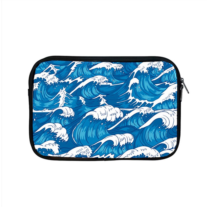 Storm Waves Seamless Pattern Raging Ocean Water Sea Wave Vintage Japanese Storms Print Illustration Apple MacBook Pro 15  Zipper Case