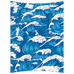 Storm Waves Seamless Pattern Raging Ocean Water Sea Wave Vintage Japanese Storms Print Illustration Back Support Cushion by BangZart