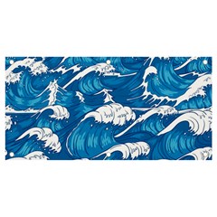 Storm Waves Seamless Pattern Raging Ocean Water Sea Wave Vintage Japanese Storms Print Illustration Banner And Sign 4  X 2  by BangZart