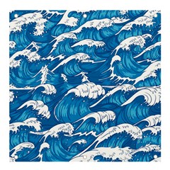 Storm Waves Seamless Pattern Raging Ocean Water Sea Wave Vintage Japanese Storms Print Illustration Banner And Sign 4  X 4 