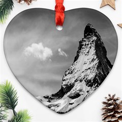 Matterhorn Switzerland Mountain Nature Heart Ornament (two Sides) by Wegoenart