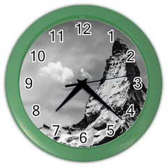 Matterhorn Switzerland Mountain Nature Color Wall Clock by Wegoenart