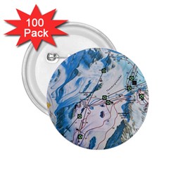 Map Zermatt The Alps Matterhorn Switzerland Mountain Nature 2 25  Buttons (100 Pack)  by Wegoenart