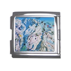 Map Zermatt The Alps Matterhorn Switzerland Mountain Nature Mega Link Italian Charm (18mm) by Wegoenart