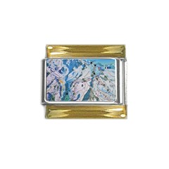 Map Zermatt The Alps Matterhorn Switzerland Mountain Nature Gold Trim Italian Charm (9mm)