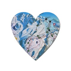 Map Zermatt The Alps Matterhorn Switzerland Mountain Nature Heart Magnet by Wegoenart