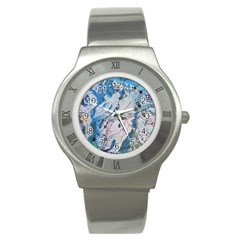 Map Zermatt The Alps Matterhorn Switzerland Mountain Nature Stainless Steel Watch by Wegoenart