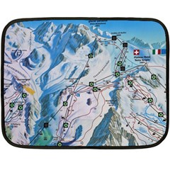 Map Zermatt The Alps Matterhorn Switzerland Mountain Nature Fleece Blanket (mini) by Wegoenart