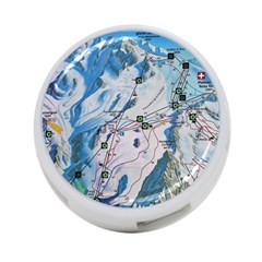 Map Zermatt The Alps Matterhorn Switzerland Mountain Nature 4-port Usb Hub (one Side) by Wegoenart