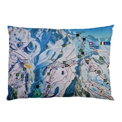 Map Zermatt The Alps Matterhorn Switzerland Mountain Nature Pillow Case (two Sides) by Wegoenart